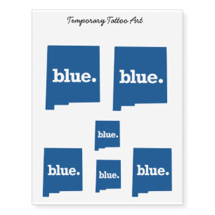 NEW MEXICO BLUE STATE TEMPORARY TATTOOS