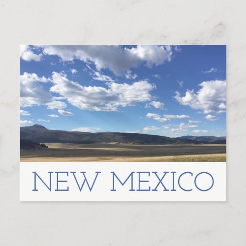New Mexico Bright Blue Sky  Mountains Postcard