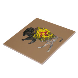 New Mexico Buffalo Spirit Ceramic Tile