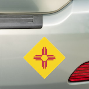 New Mexico Bumper Sticker & Flag/State USA Car Magnet