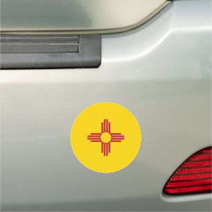 New Mexico Bumper Sticker & Flag/State USA Car Magnet