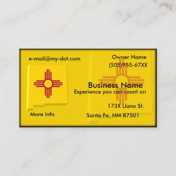 New Mexico Business Card by tjustleft at Zazzle