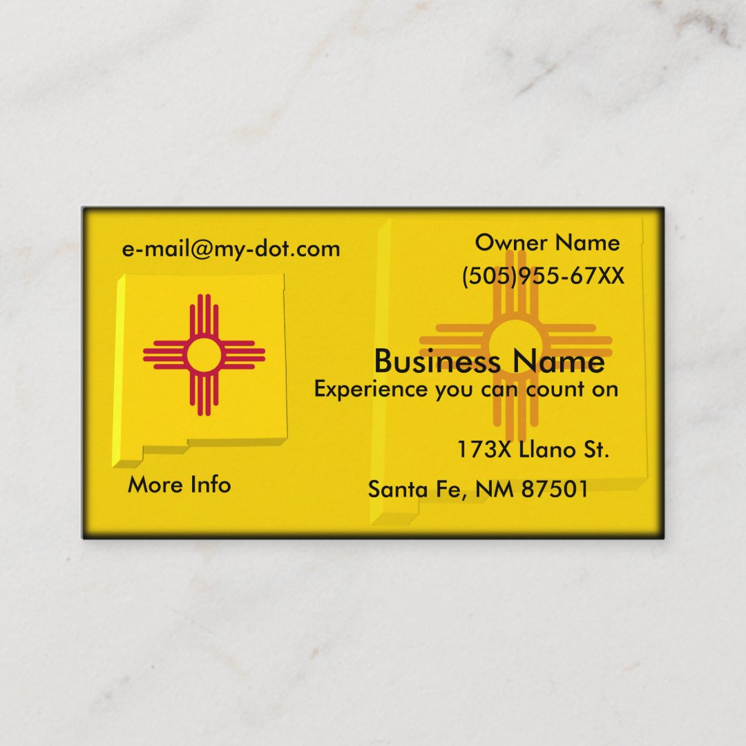 New Mexico Business Card Zazzle
