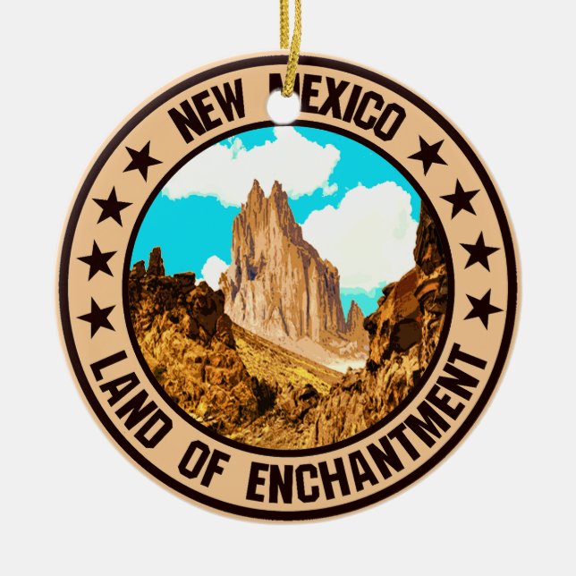 New Mexico                                         Ceramic Ornament (Front)