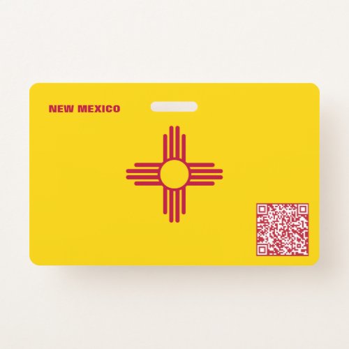 NEW MEXICO _Child ID _USA Flag Background Badge