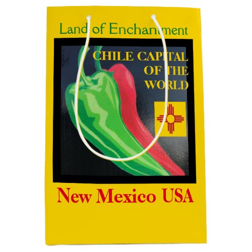 New Mexico Chile Land of Enchantment Red or Green Medium Gift Bag