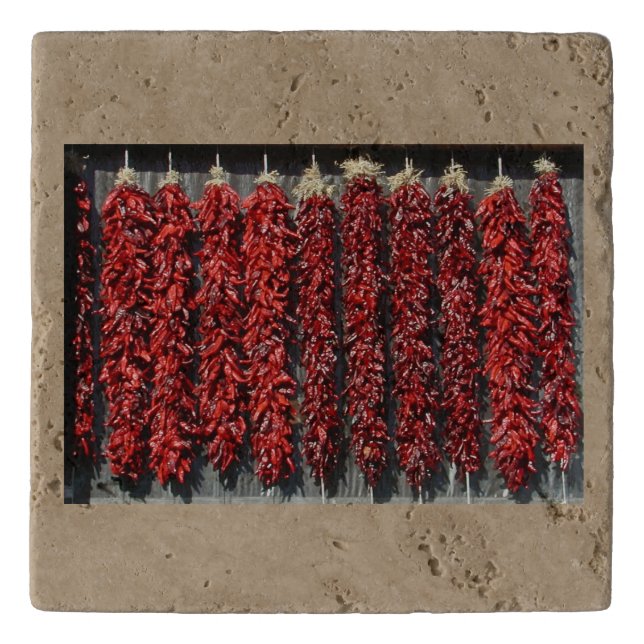 New Mexico Chili Pepper Stone Trivet (Front)