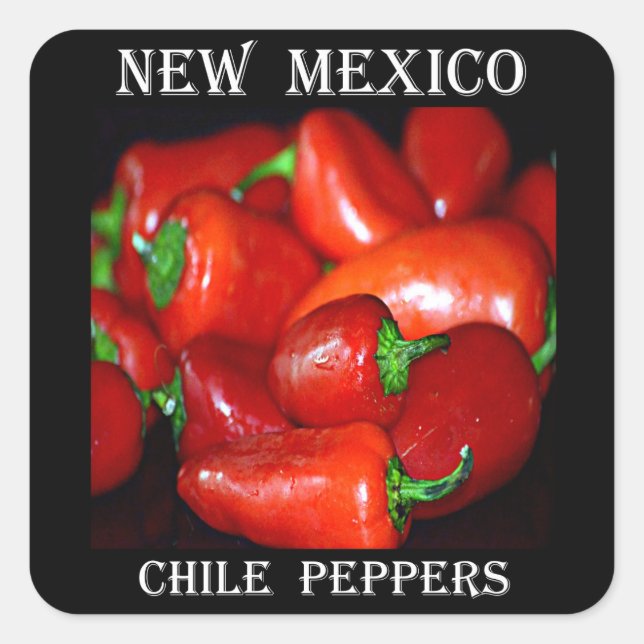 New Mexico Chili Peppers (Chile) Square Sticker (Front)