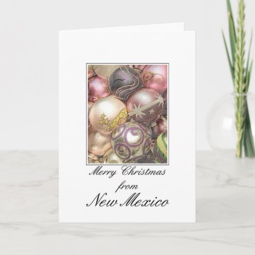 New Mexico Christmas Card with ornaments