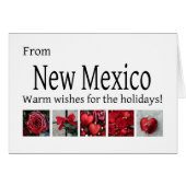 New Mexico Christmas Card with ornaments (Front Horizontal)