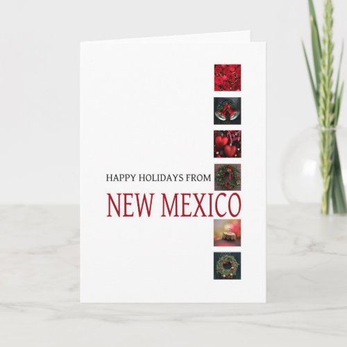 New Mexico Christmas Card with ornaments