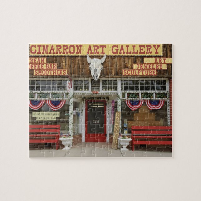 New Mexico, Cimarron. Cimarron art gallery, New Jigsaw Puzzle (Horizontal)