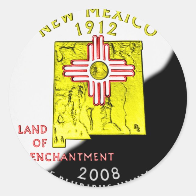 New Mexico Classic Round Sticker (Front)