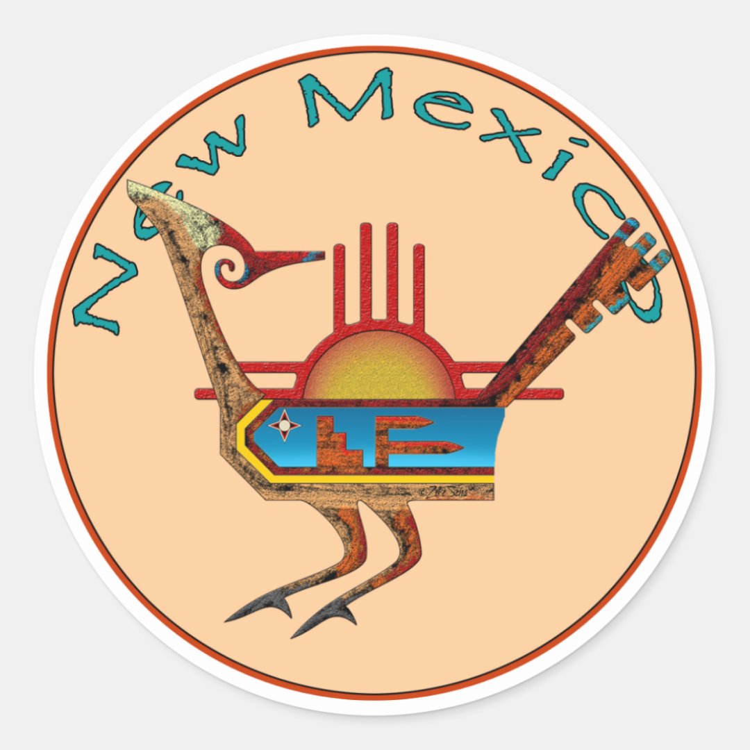 New Mexico Classic Round Sticker | Zazzle