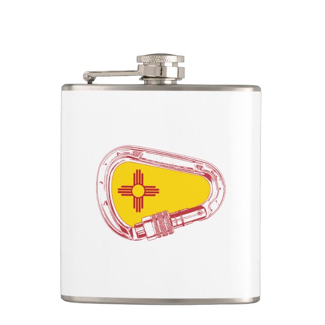 New Mexico Climbing Carabiner Flask (Front)