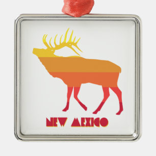 New Mexico Elk Metal Ornament
