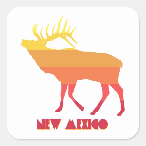 New Mexico Elk Square Sticker
