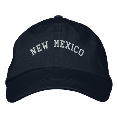 New Mexico Embroidered Basic Cap Navy Blue