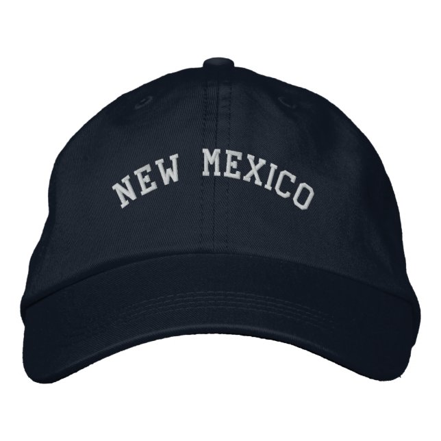 New Mexico Embroidered Basic Cap Navy Blue (Front)