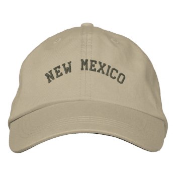 New Mexico Embroidered Basic Cap Olive Green by Americanliberty at Zazzle