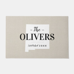 New Mexico Family Monogram State Doormat