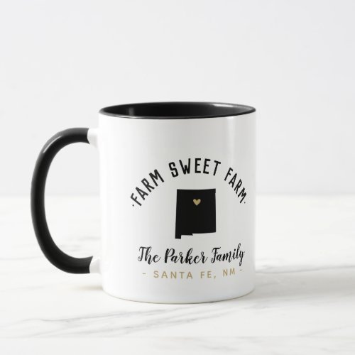 New Mexico Farm Sweet Farm Family Monogram Mug