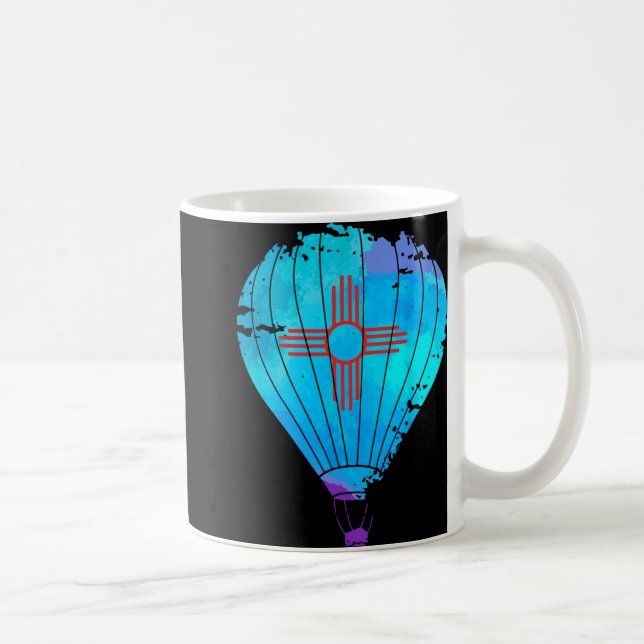 New Mexico Festival Hot Air Balloon Zia Gift  Coffee Mug (Right)