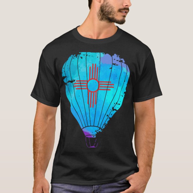 New Mexico Festival Hot Air Balloon Zia Gift  T-Shirt (Front)