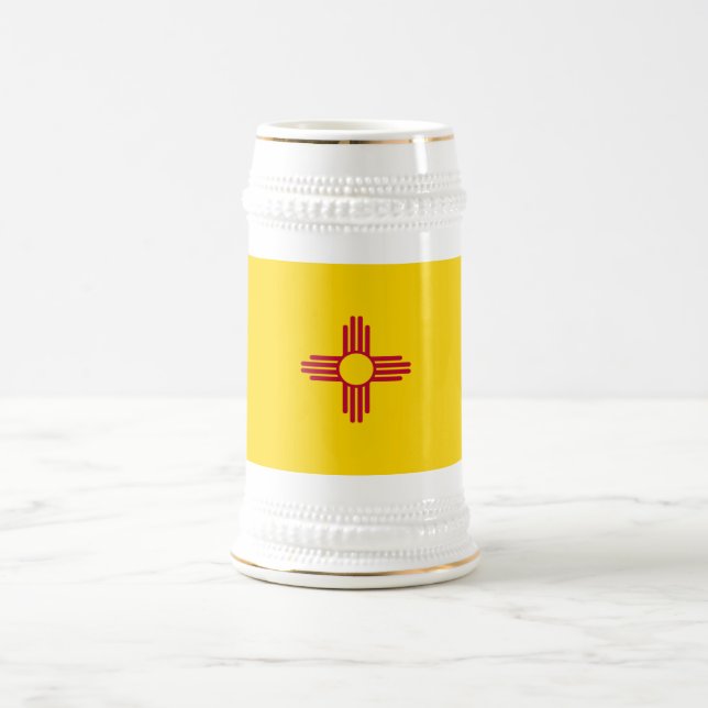 NEW MEXICO FLAG BEER STEIN (Center)
