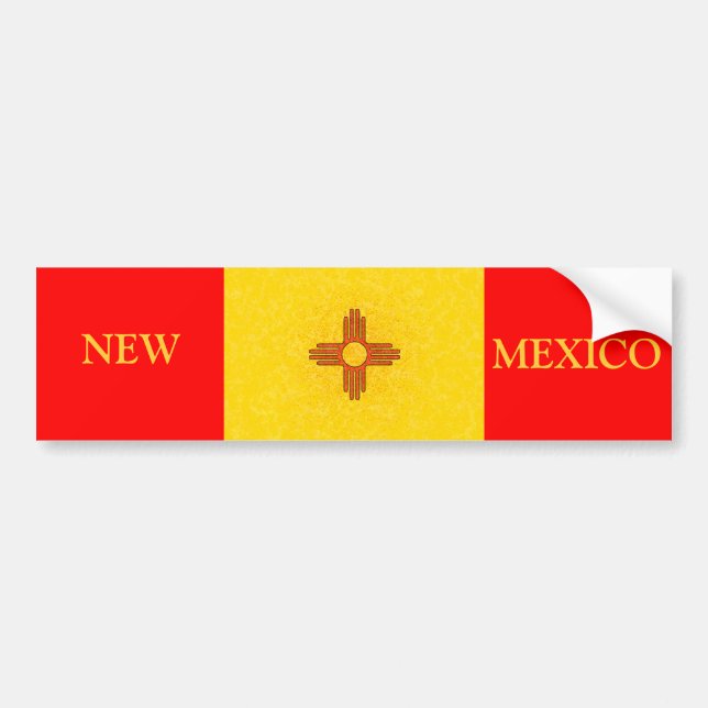 NEW MEXICO FLAG BUMPER STICKER (Front)