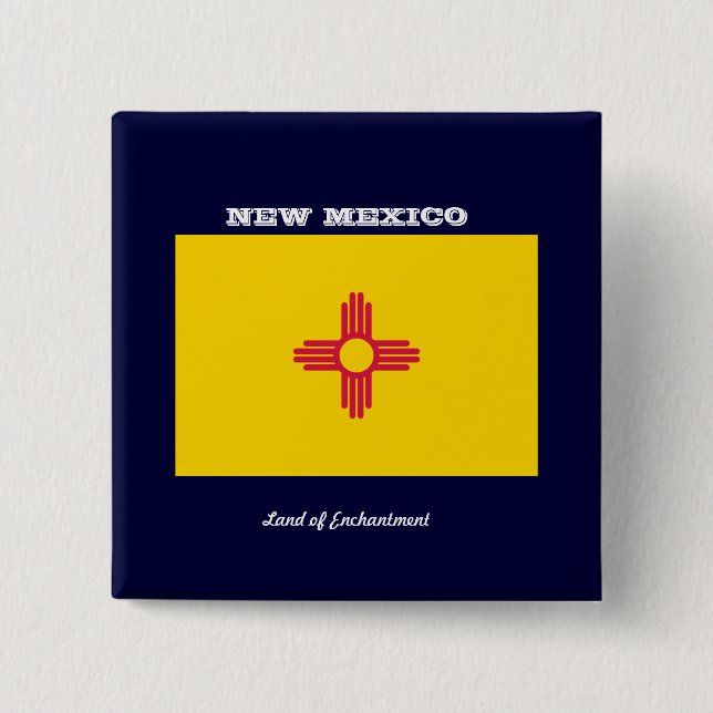 New Mexico Flag Button (Front)