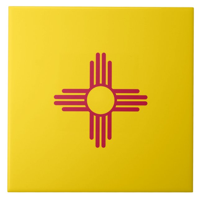 New Mexico Flag Ceramic Tile (Front)
