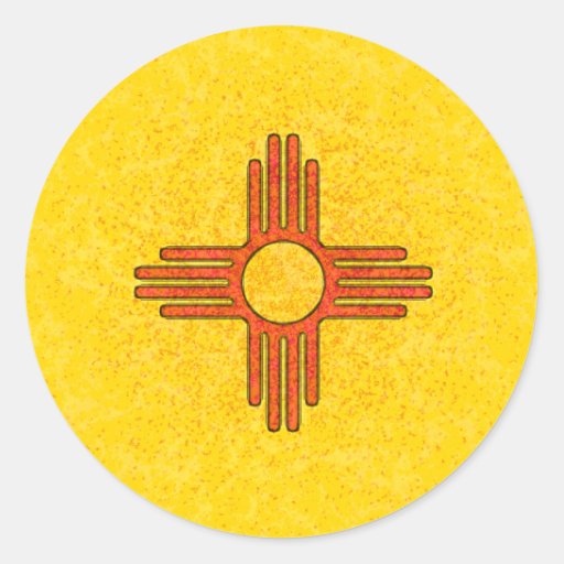 NEW MEXICO FLAG CLASSIC ROUND STICKER | Zazzle