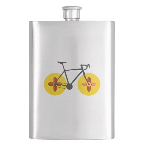 New Mexico Flag Cycling Flask