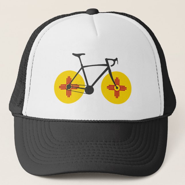 New Mexico Flag Cycling Trucker Hat (Front)
