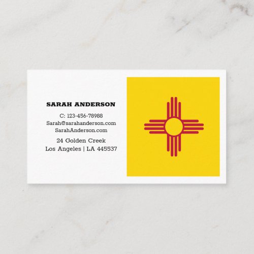 New Mexico Flag Elegant Business Cards  USA