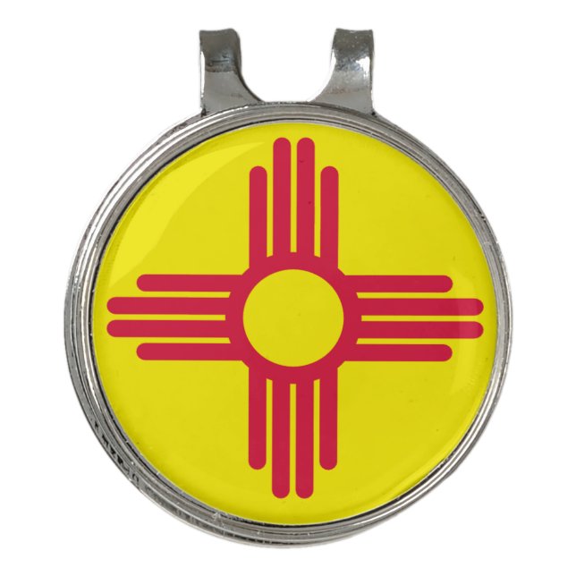 New Mexico flag Golf Hat Clip (Front)