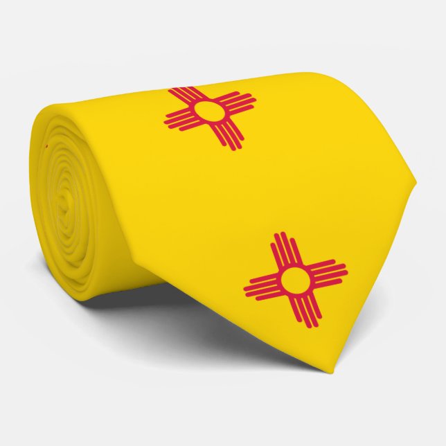 New Mexico Flag Neck Tie (Rolled)