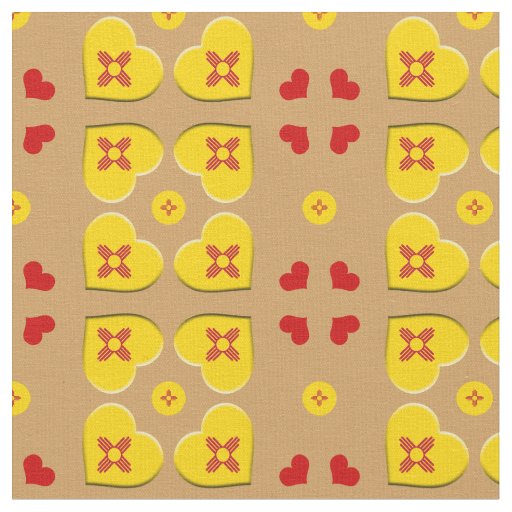 New Mexico Flag & New Mexico Hearts fashion Fabric