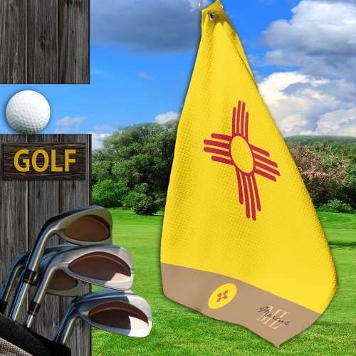 New Mexico flag  New Mexico monogrammed  golf Golf Towel
