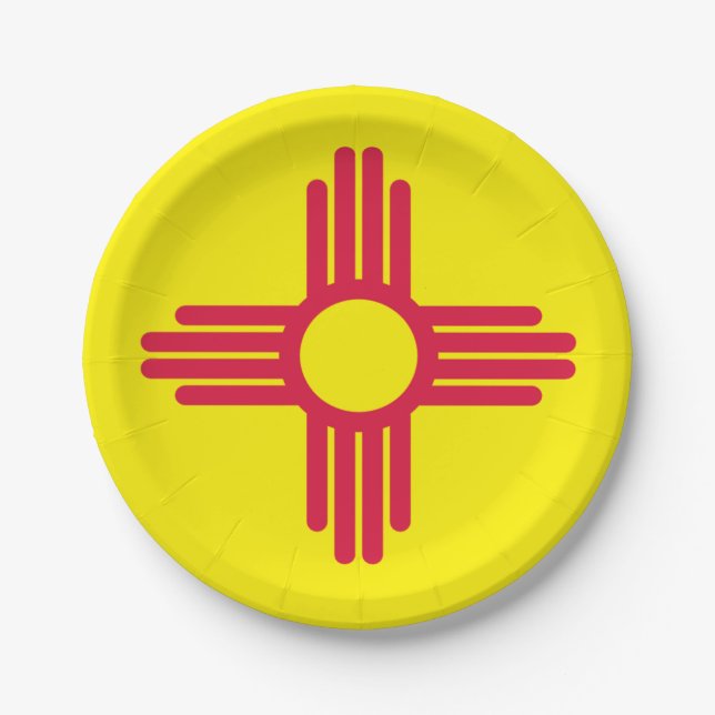 New Mexico flag Paper Plates (Front)