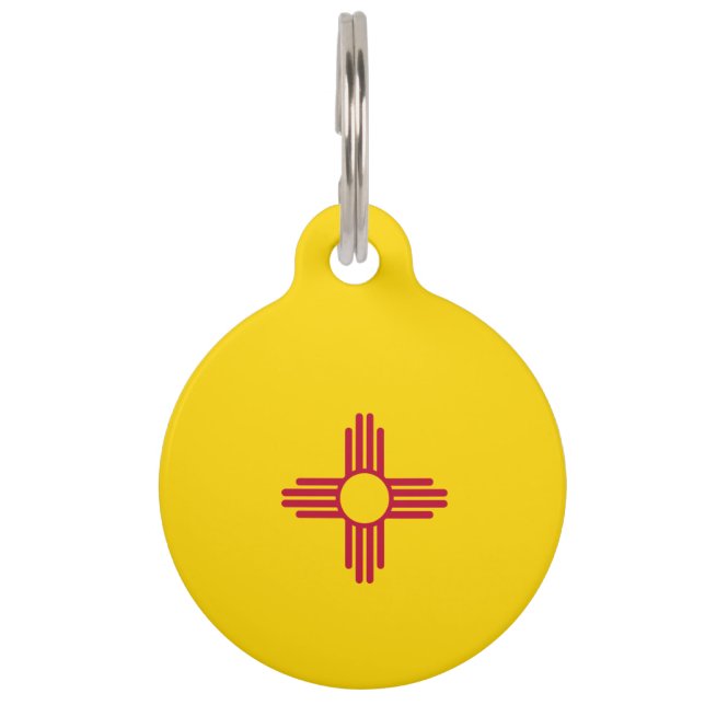 New Mexico Flag Pet Name Tag (Front)