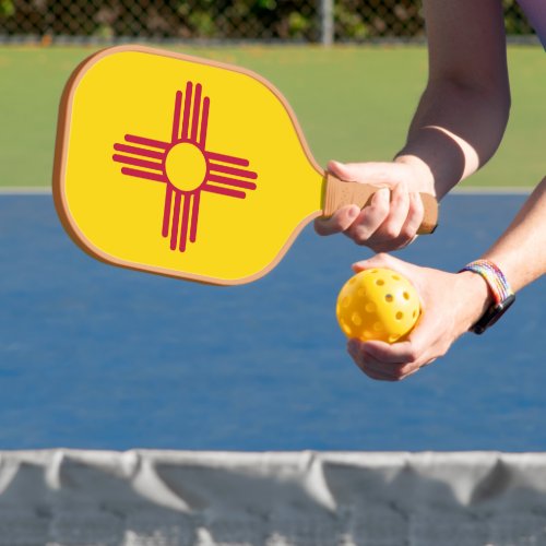 New Mexico Flag Pickleball Paddle