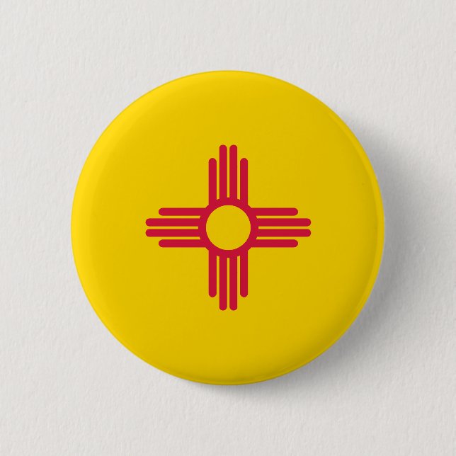 New Mexico Flag Pinback Button (Front)