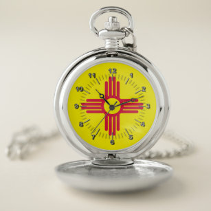 New Mexico flag Pocket Watch