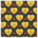 New Mexico Flag &amp; Red Heart fashion Fabric / USA