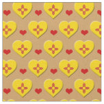 New Mexico Flag &amp; Red Heart fashion Fabric / USA