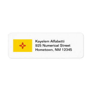 New Mexico Flag Return Address Label