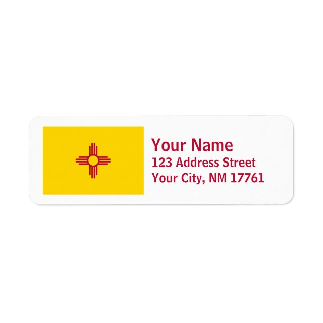 New Mexico Flag Return Address Labels (Front)