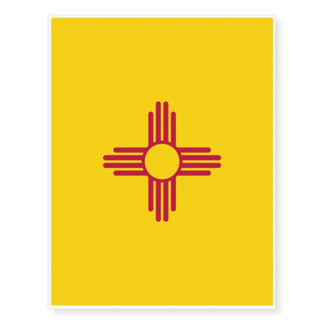 New Mexico Flag Temporary Tattoos (Front)